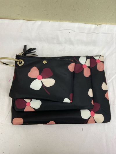 3PCS Kate Spade Black Floral Pouch
