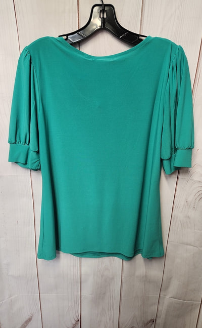 Notations Women's Size M Green Short Sleeve Top