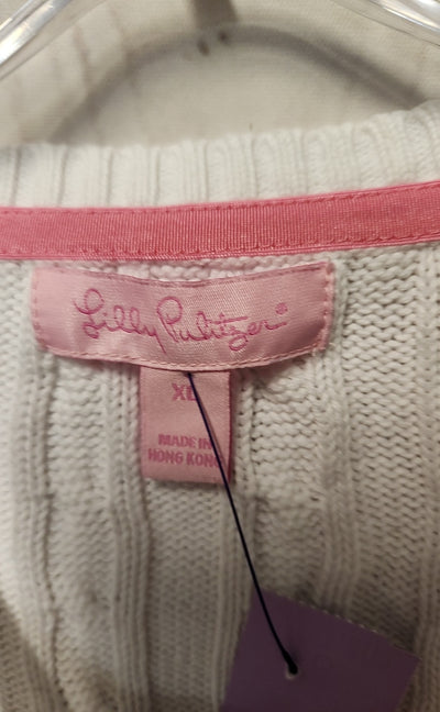 Lilly Pulitzer Women's Size XL White Sweater