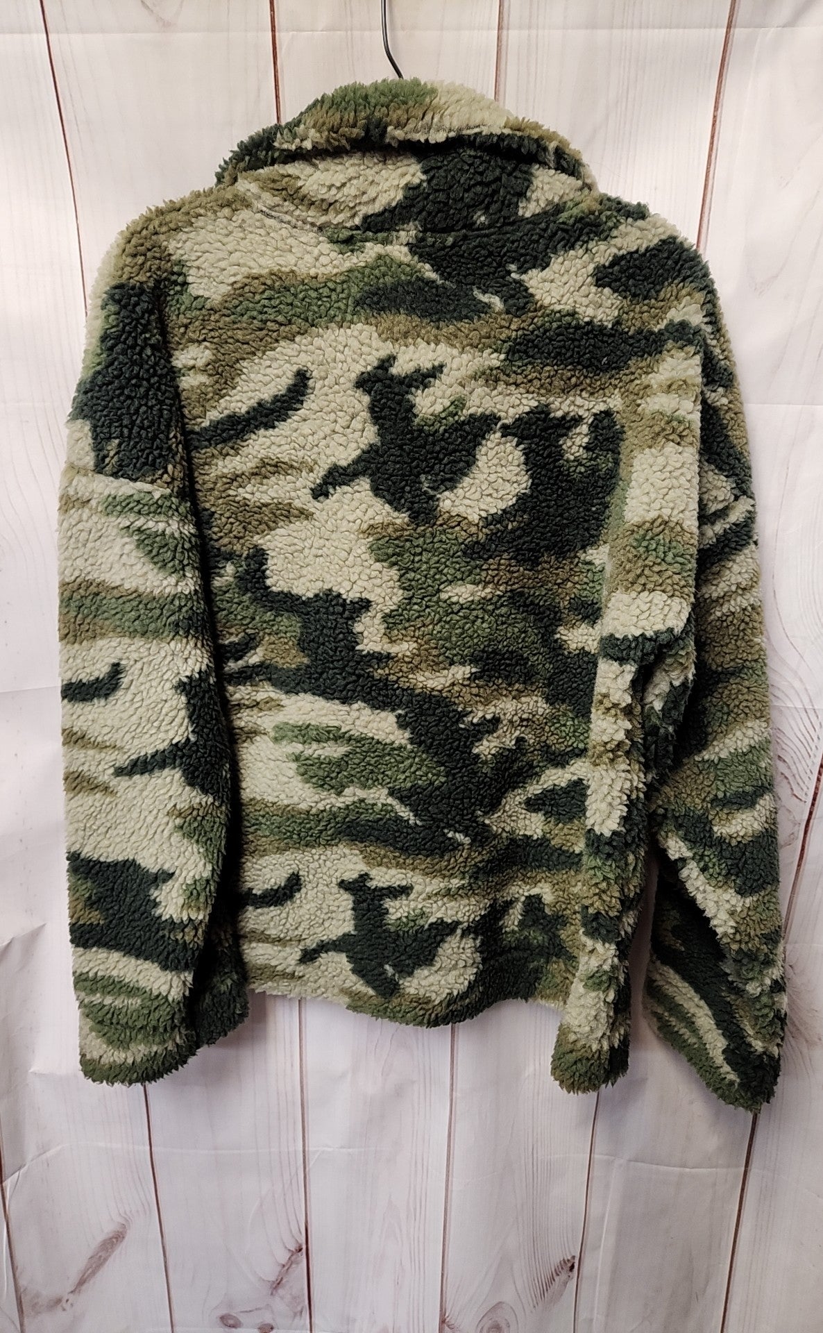J Crew Women's Size M Green Camo Sweatshirt