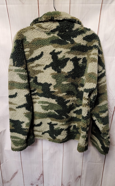 J Crew Women's Size M Green Camo Sweatshirt