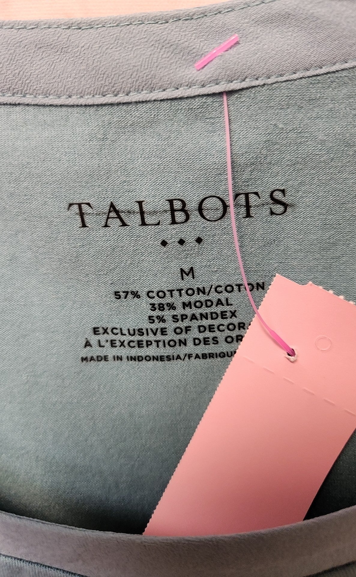 Talbots Women's Size M Blue Sleeveless Top