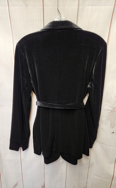 J Jill Wearever Collection Women's Size S Black Velour Jacket