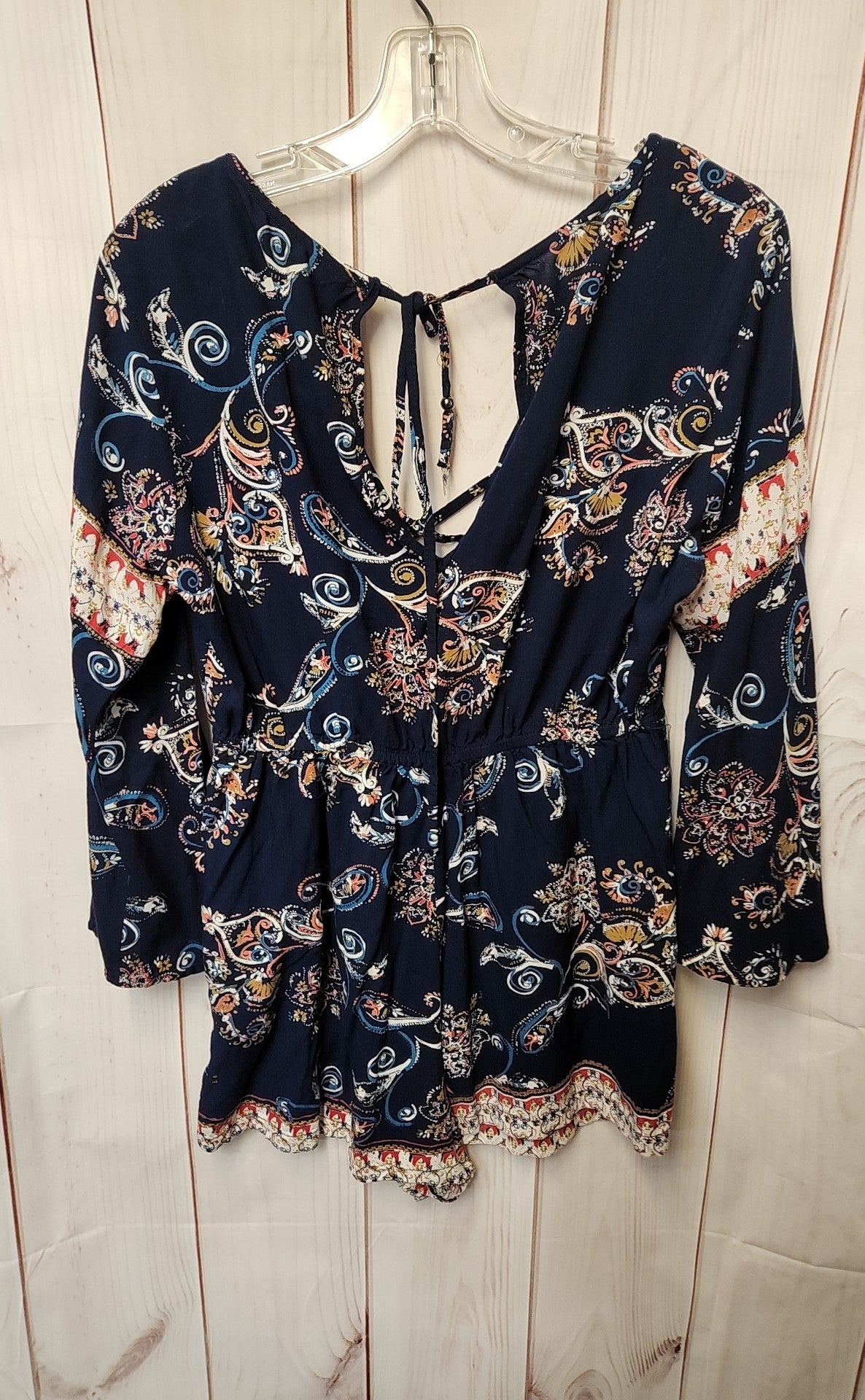 Angie Women's Size L Navy Romper