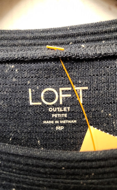 Loft Women's Size M Petite Navy Long Sleeve Top