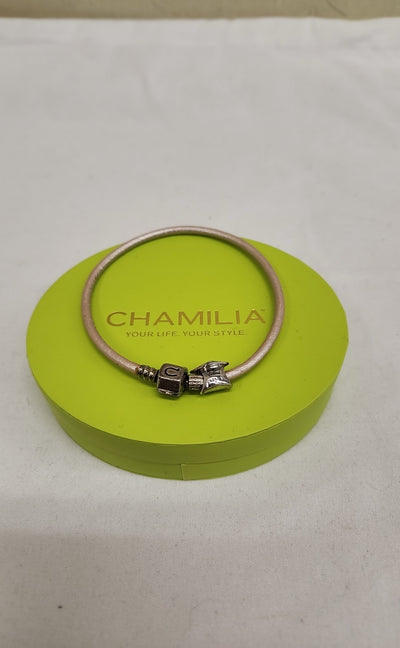 Chamilia Pink & .925 Sterling Silver Clasp & Charm Bracelet