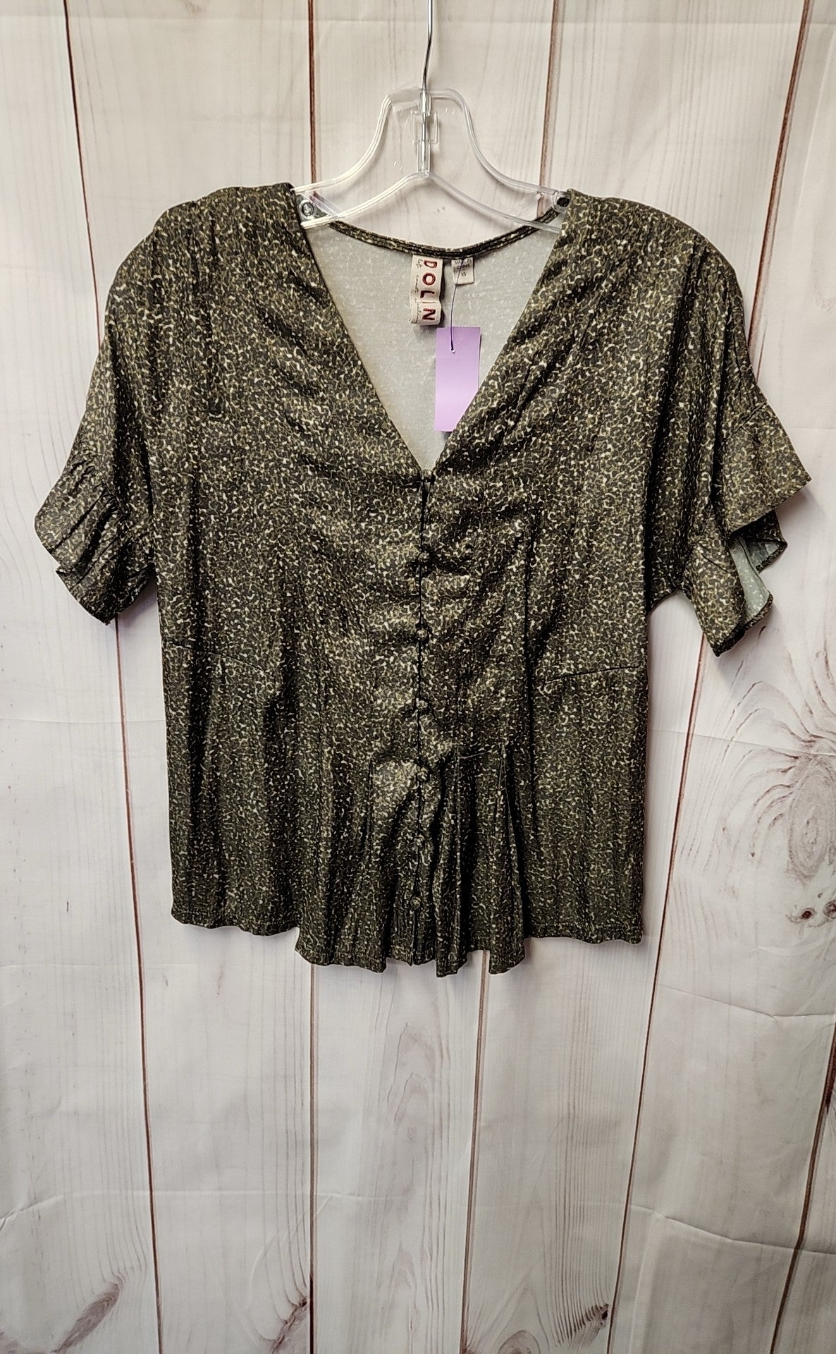 Dolan Women's Size XS Olive Green Short Sleeve Top