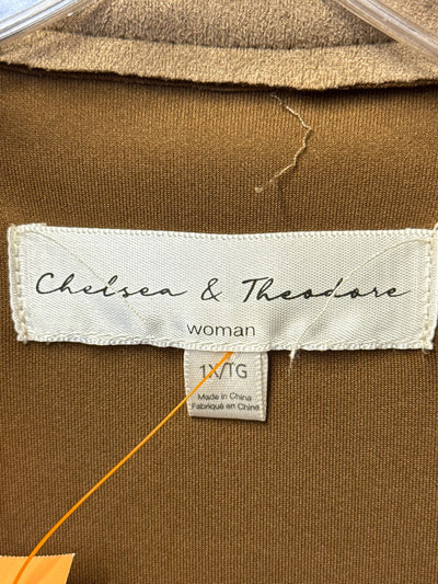 Chelsea & Theodore Women's Size 1X Brown Cardigan