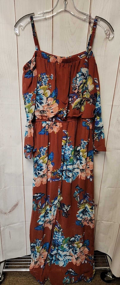 As U Wish Women's Size M Brown Floral Dress