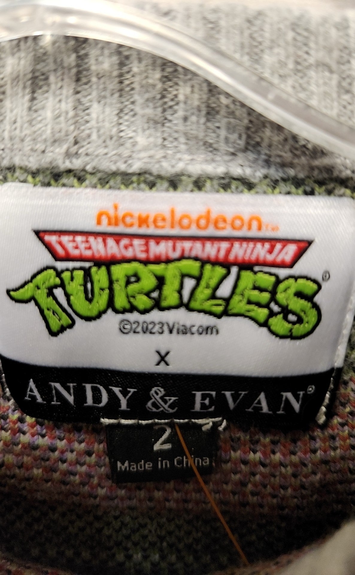 TMNT x Andy & Evan Boy's Size 2 Gray Sweater