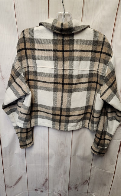 For The Republic Women's Size M White & Tan Jacket