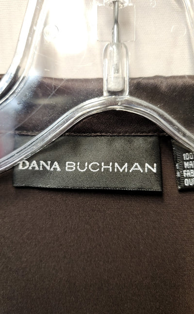 NWT Dana Buchman Women's Size 10 Brown Silk Long Sleeve Top