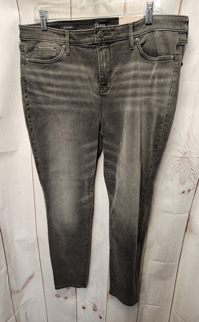 NWT NYDJ Women's Size 33 (15-16) Gray Jeans Ami Skinny