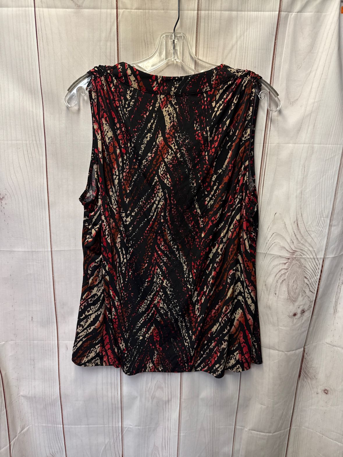 Jones New York Women's Size 22 Black & Red Sleeveless Top