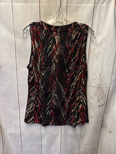 Jones New York Women's Size 22 Black & Red Sleeveless Top