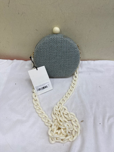 NWT Rafia Chevron Circle Clutch/Purse Bag AS IS - stains