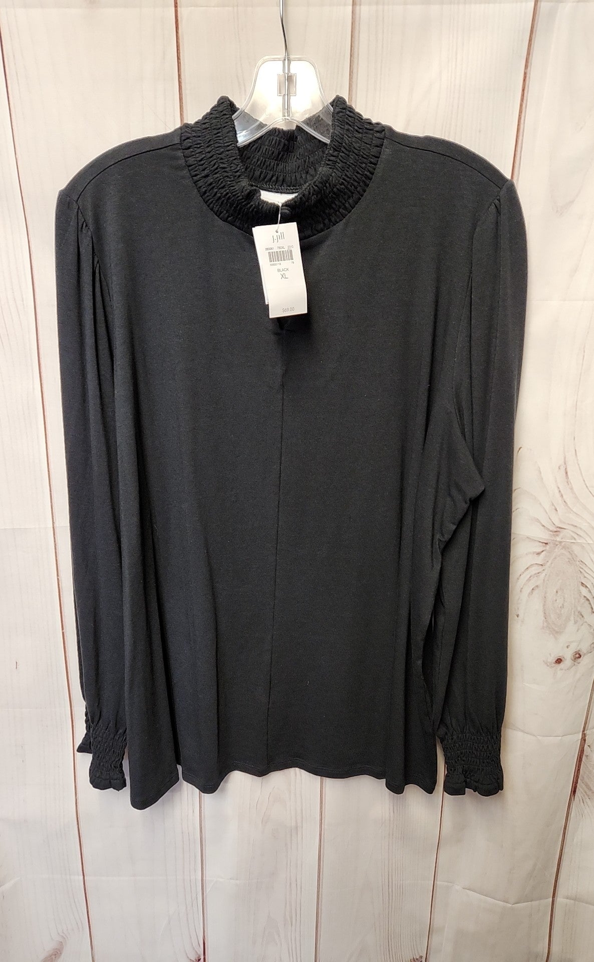 NWT J Jill Women's Size XL Black Long Sleeve Top