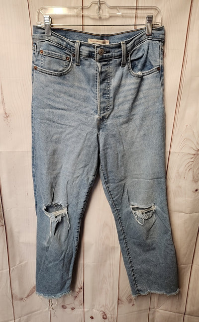 Levis Women's Size 30 (9-10) Blue Jeans Rincage Straight Ankle