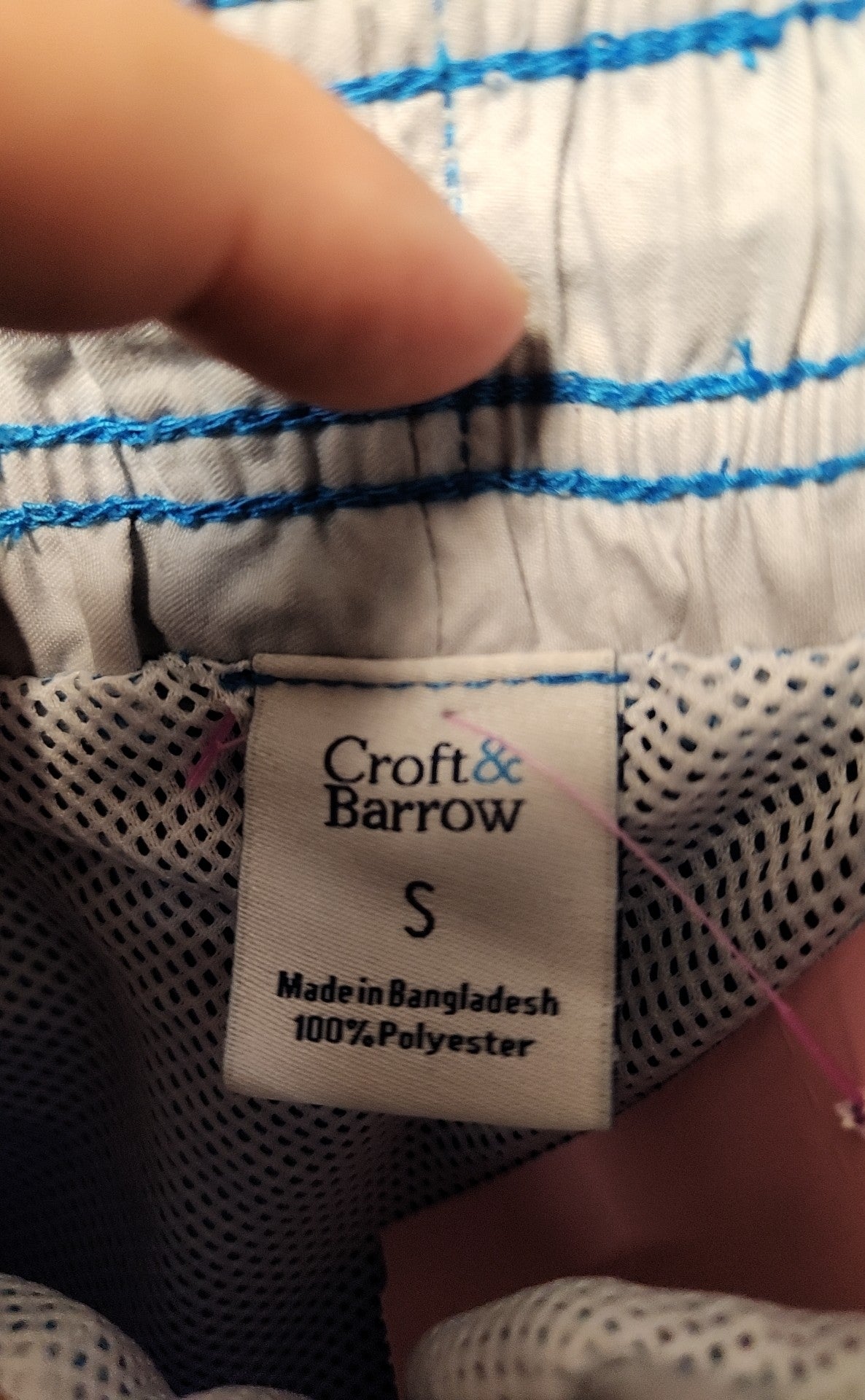 Croft & Barrow Men's Size S Blue Swim Trunks