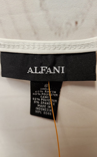 Alfani Women's Size 8 White Sleeveless Top
