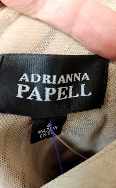 Adrianna Papell Women's Size 4 Gold Dress