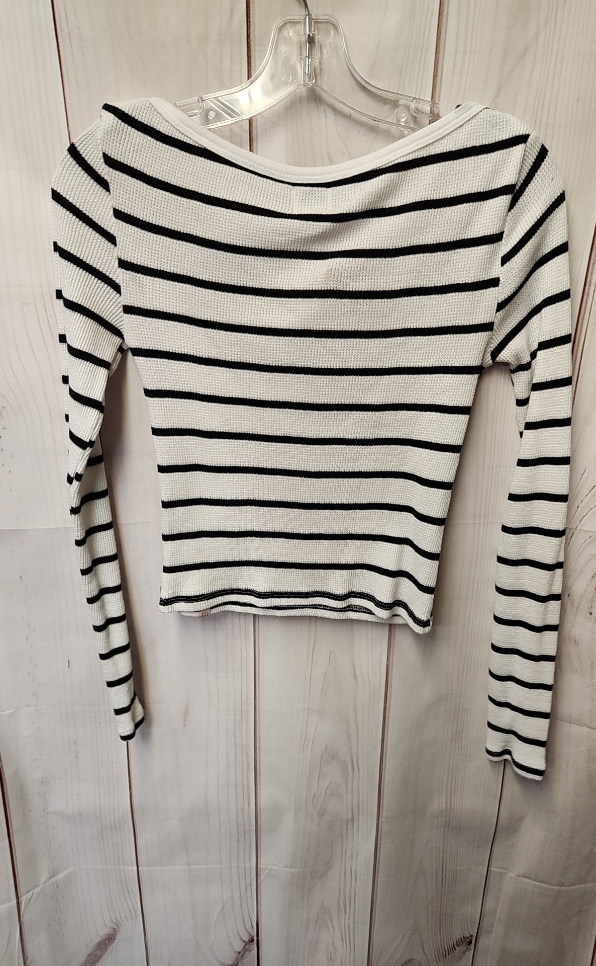 Bdg Women's Size S White & Black Long Sleeve Top