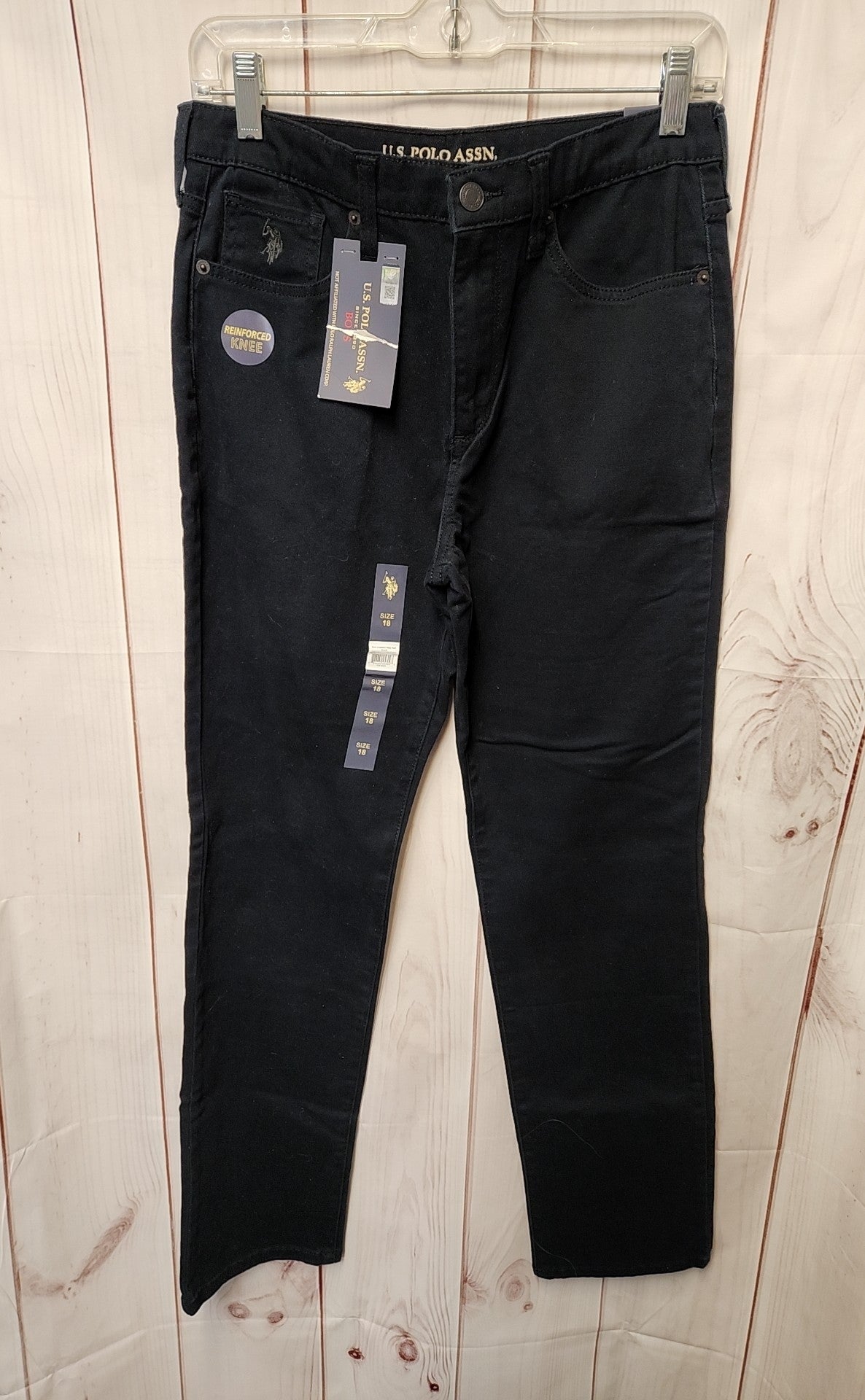 NWT US Polo Assn. Boy's Size 18 Black Pants