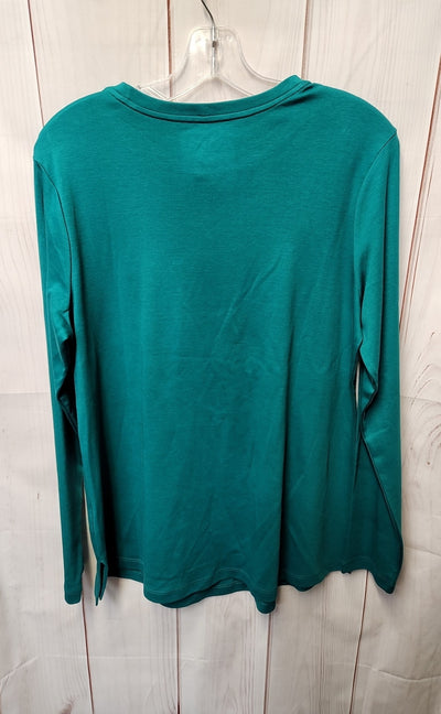 Isaac Mizrahi Live Women's Size M Green Long Sleeve Top
