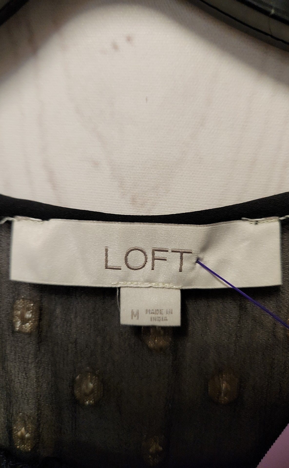 Loft Women's Size M Black Sleeveless Top
