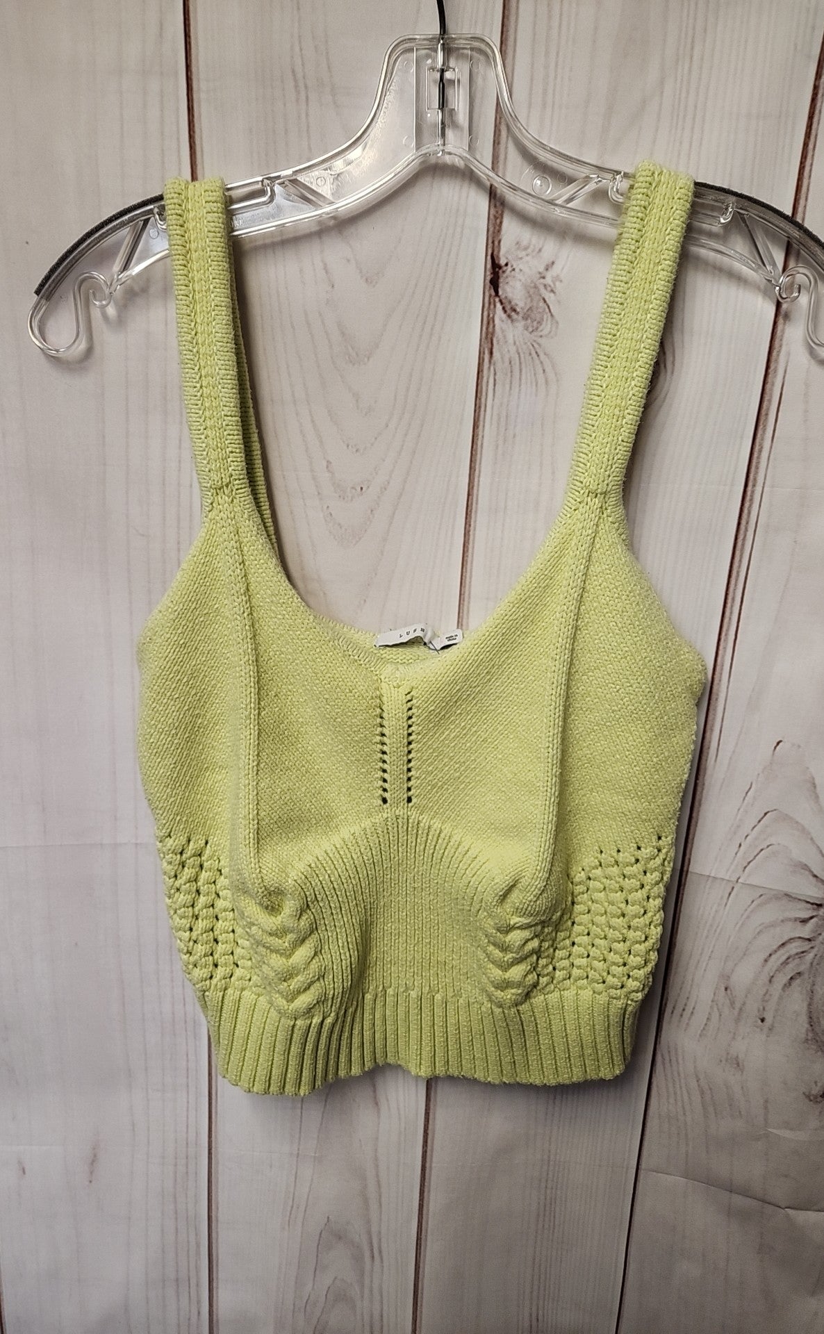 Lush Women's Size L Green Sleeveless Top