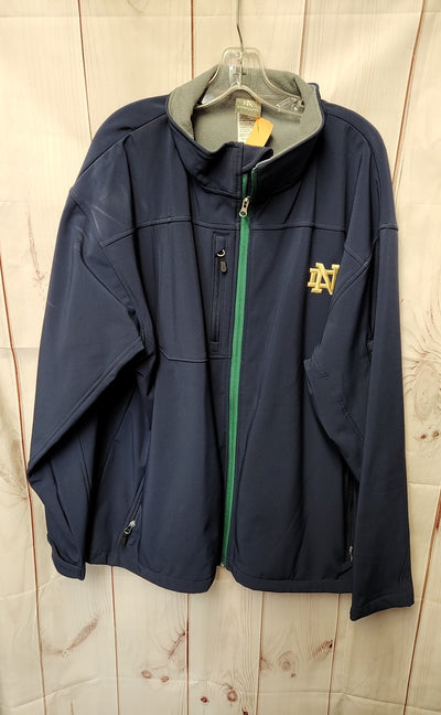 Knights Apparel Men's Size 2X Navy Jacket Notre Dame Fighting Irish
