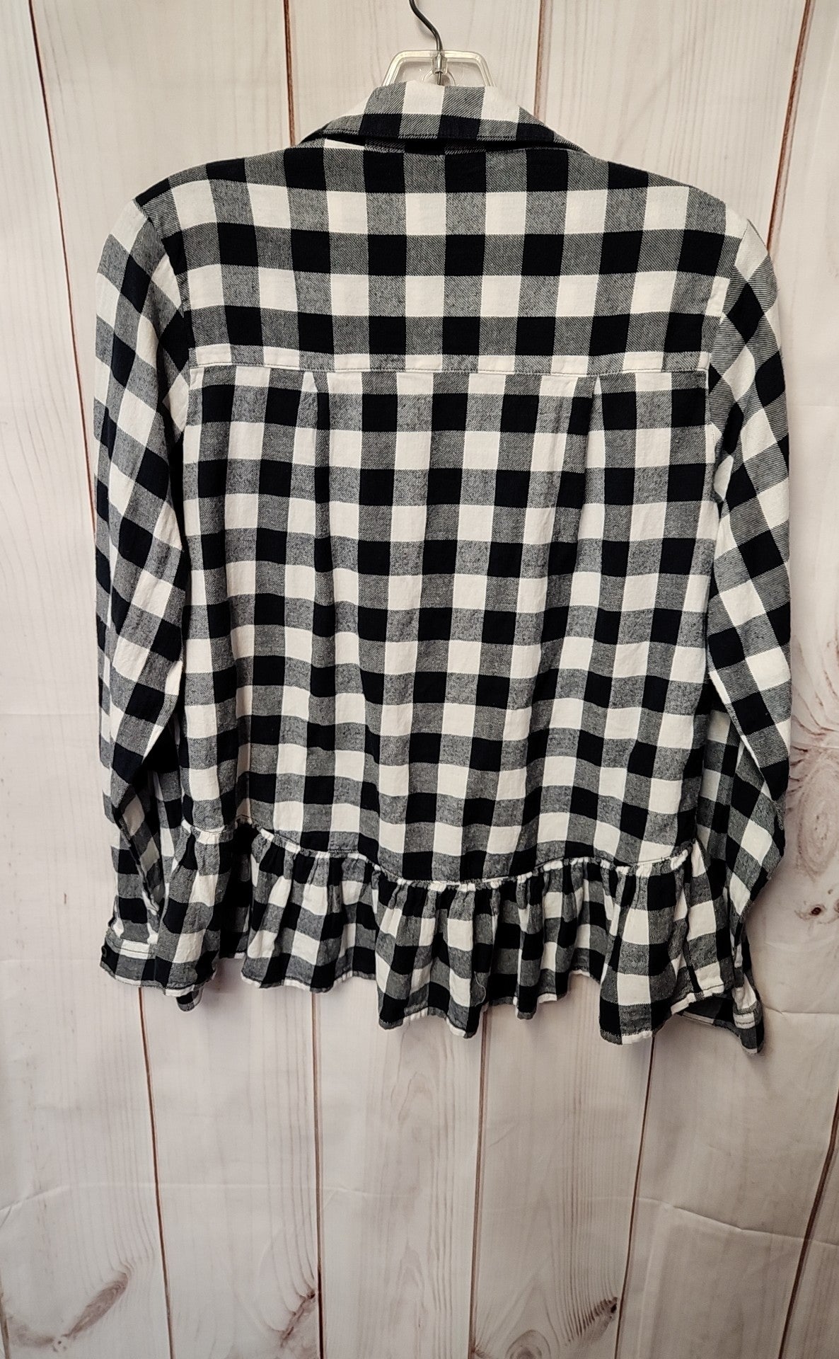 Japna Women's Size L Black & White Long Sleeve Top