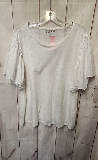 Loft Women's Size XXL White Linen Shorts