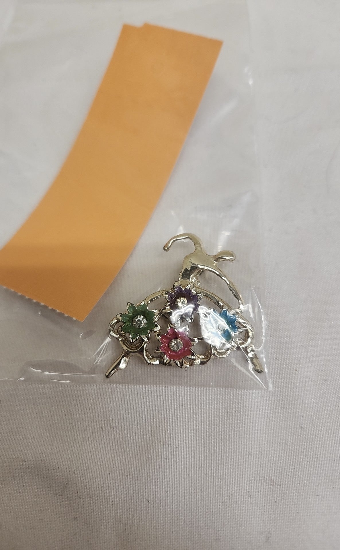 Silver Dancer Brooch Pin