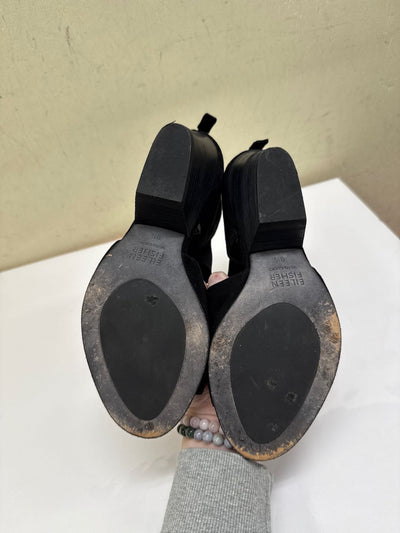 Eileen Fisher Women's Size 9-1/2 Black Sandals