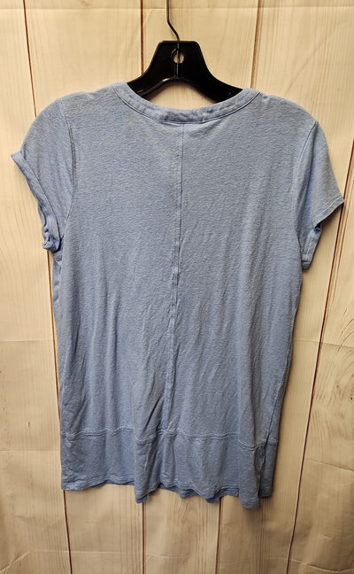 J Jill Women's Size S Light Blue Short Sleeve Top