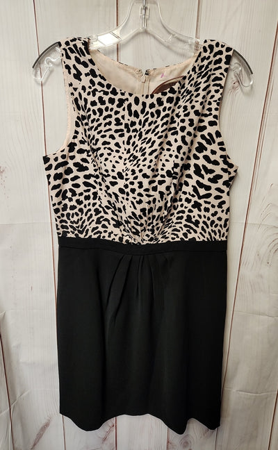 Loft Women's Size 10 Black & Pink Animal Print Dress