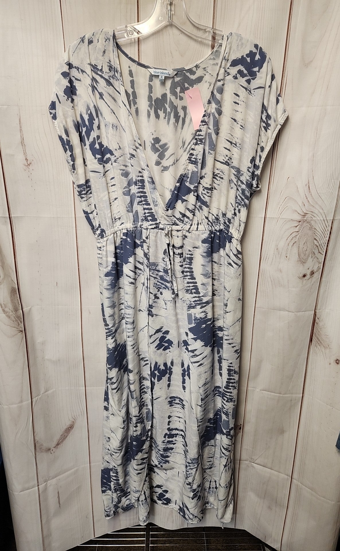 Blue Island Women's Size XL White & Blue Cover-Up
