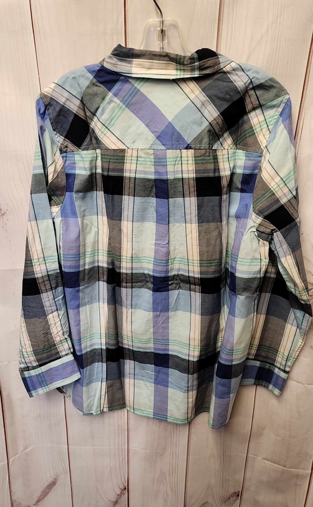 Talbots Women's Size 1X Blue Long Sleeve Top