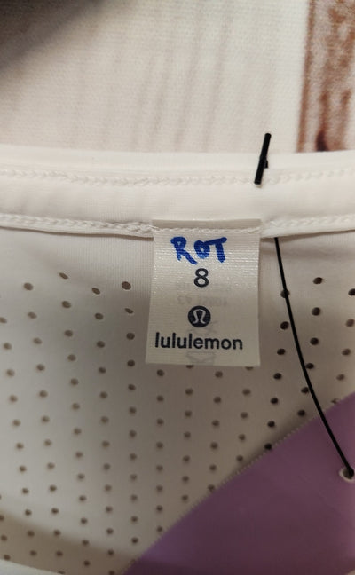 Lululemon Women's Size 8 White Sleeveless Top