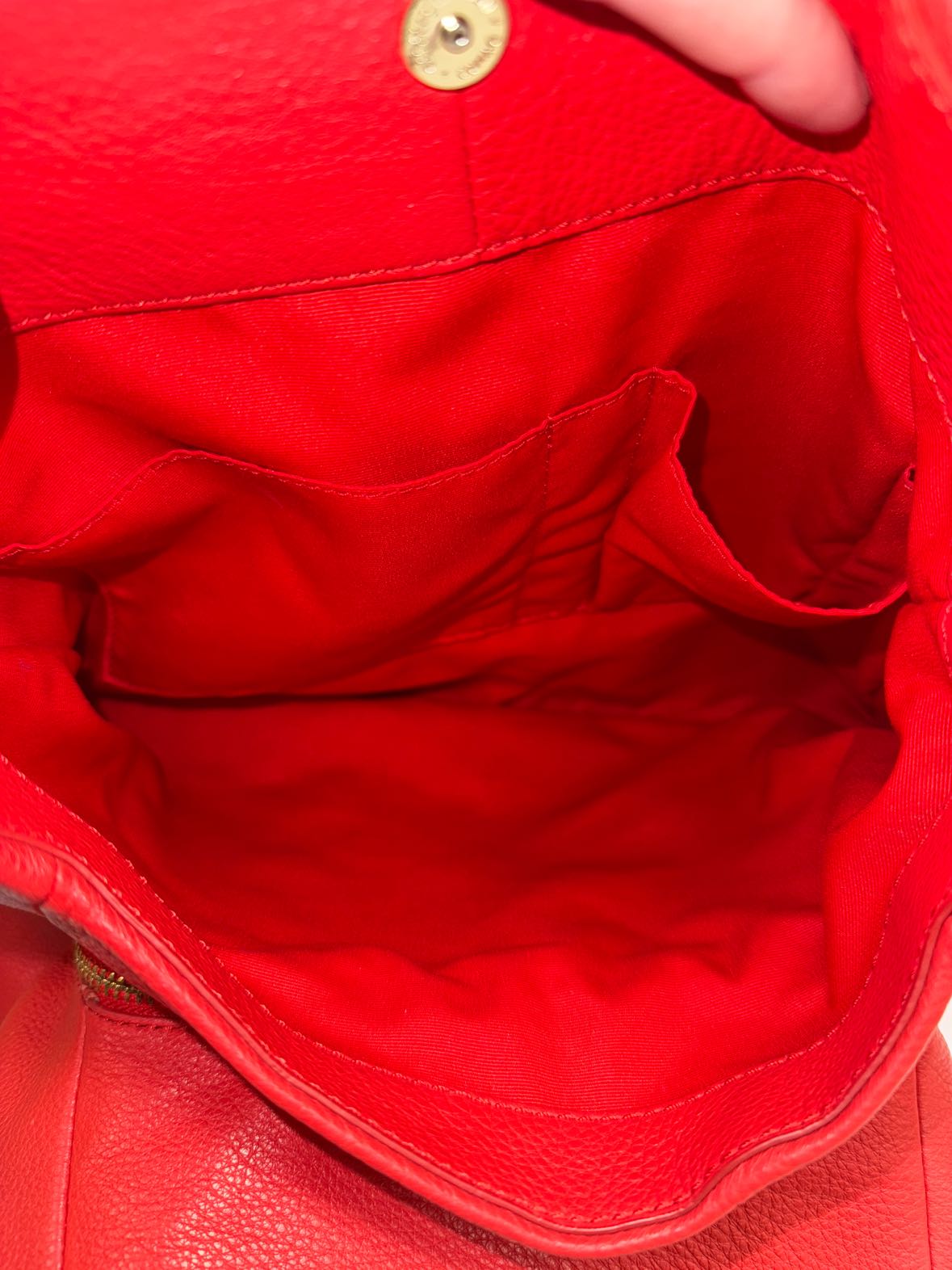 Coach Madison Phoebe F34495 Coral Orange Pebbled Leather Shoulder Bag Purse