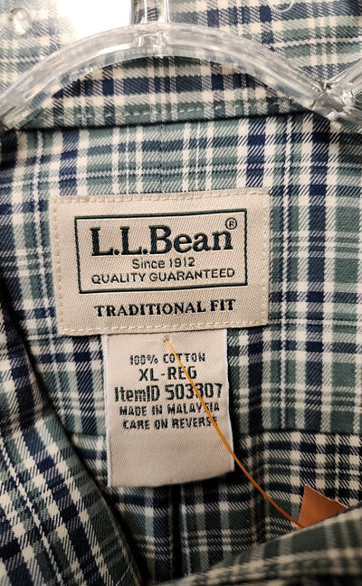 LL Bean Men's Size XL Green Shirt