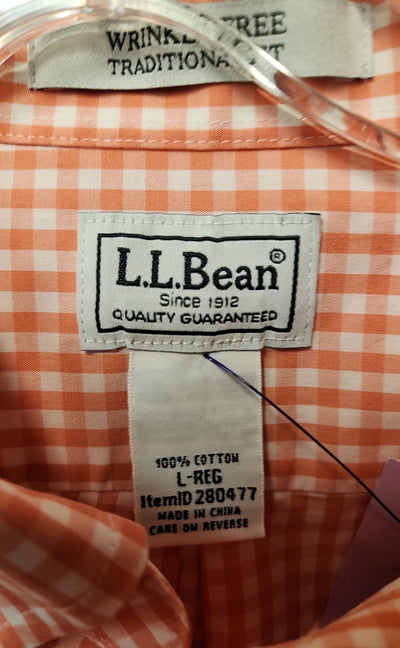 LL Bean Men's Size L Orange Shirt