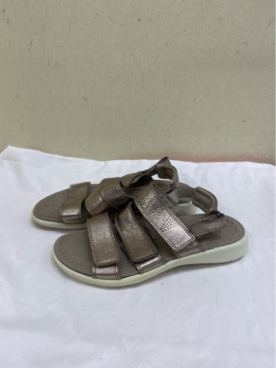 Ecco Women's Size 38 = 7-1/2 Gold Sandals
