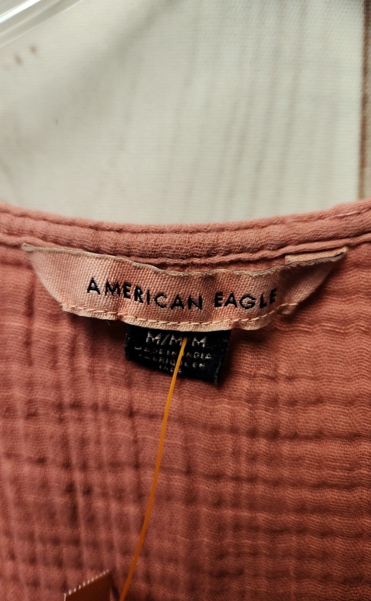 American Eagle Women's Size M Red Short Sleeve Top
