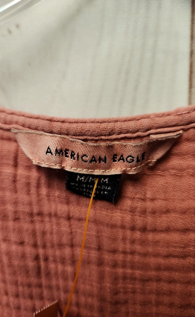 American Eagle Women's Size M Red Short Sleeve Top