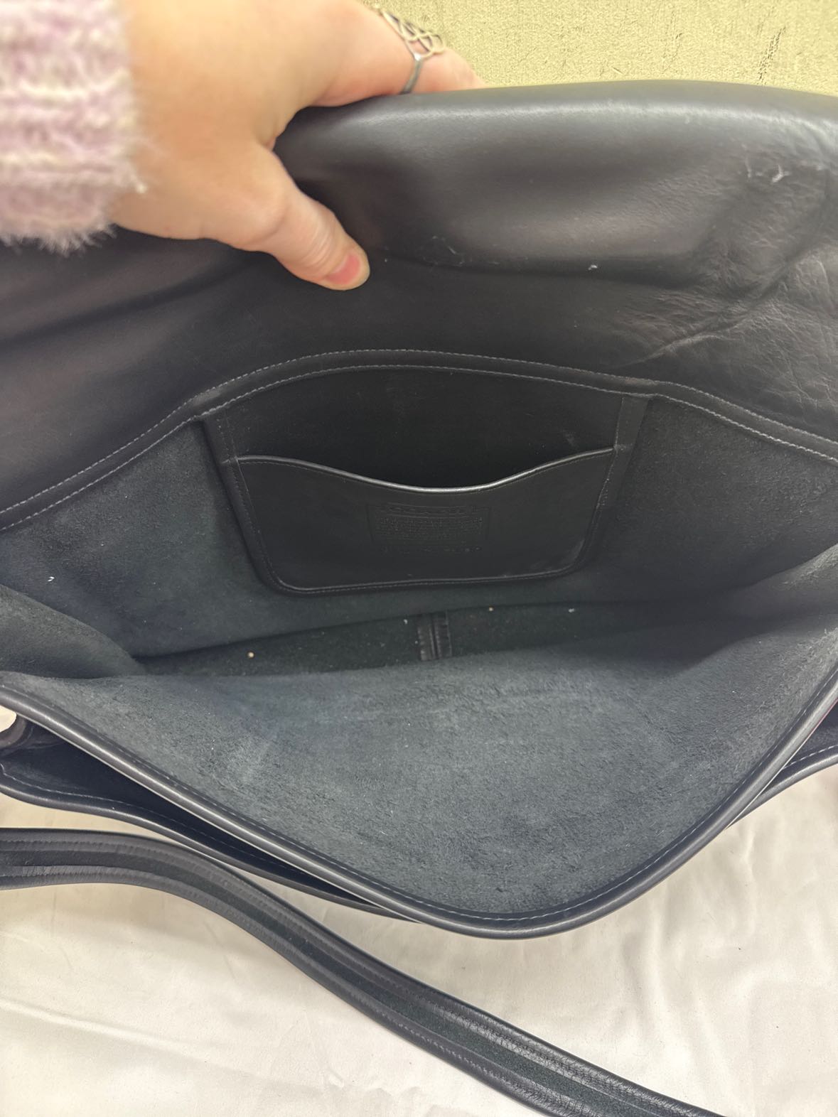 VTG Coach 5180 Metropolitan Black Leather Messenger Laptop Briefcase