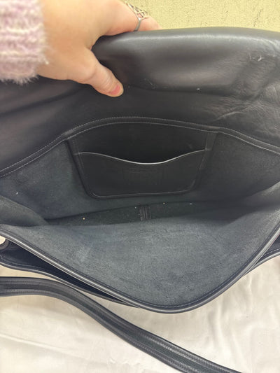 VTG Coach 5180 Metropolitan Black Leather Messenger Laptop Briefcase