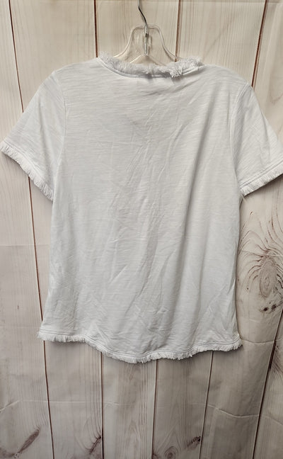 Belle by Kim Gravel Women's Size XS White Short Sleeve Top
