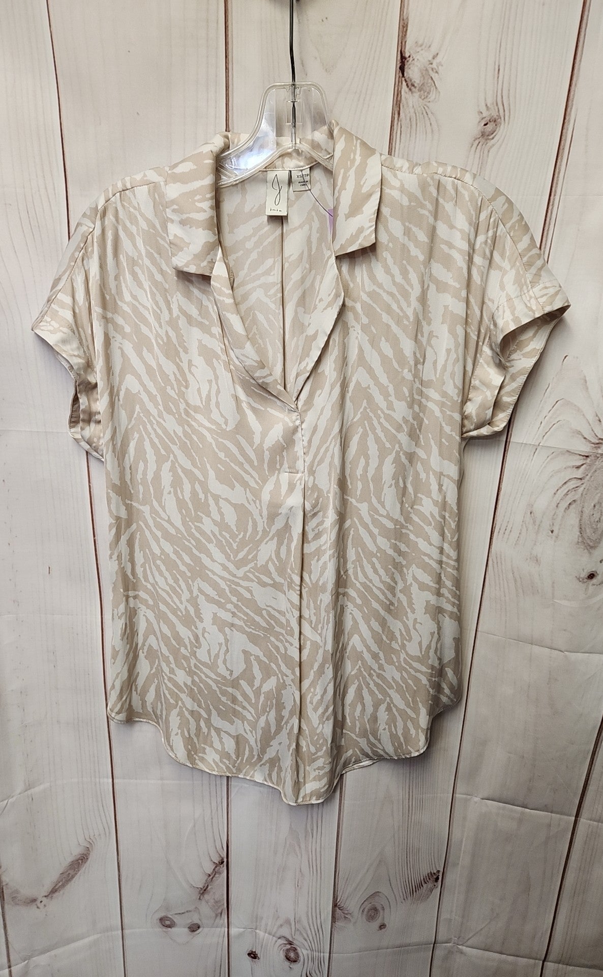 Joie Women's Size XS Brown Floral Short Sleeve Top